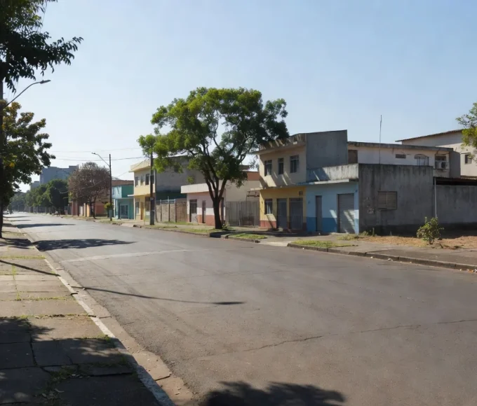 Rua vazia no Cruzeiro Velho, Brasília, após tiroteio