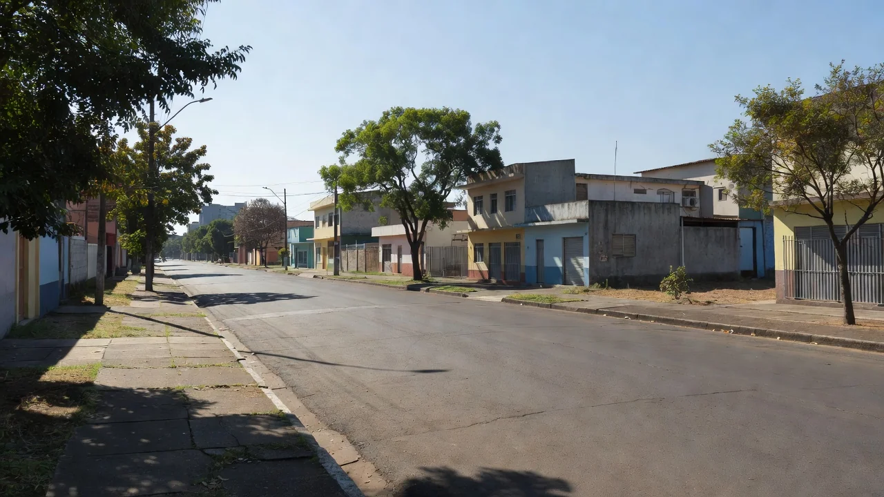 Rua vazia no Cruzeiro Velho, Brasília, após tiroteio