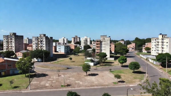 Vista urbana de Samambaia com espaços comunitários