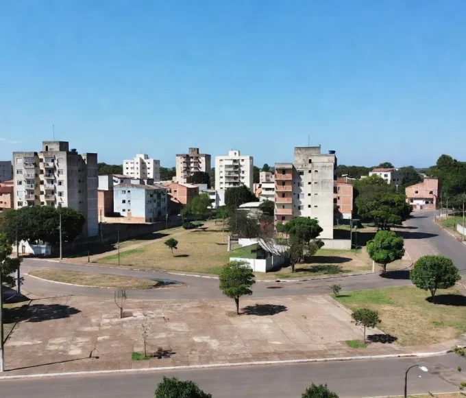 Vista urbana de Samambaia com espaços comunitários