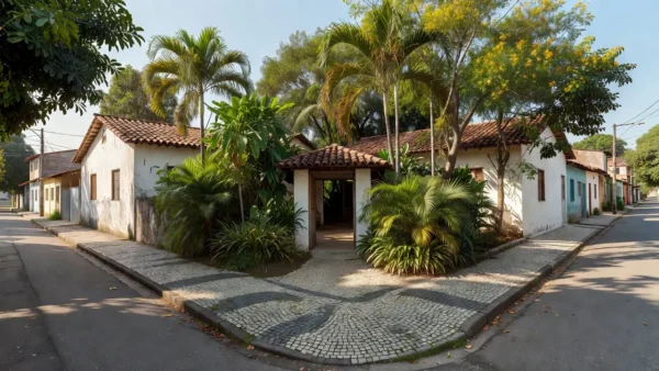 Entrada de terreiro em processo de regularização no Jardim Botânico, Rio de Janeiro