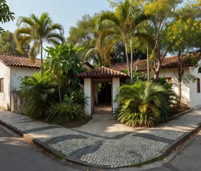 Entrada de terreiro em processo de regularização no Jardim Botânico, Rio de Janeiro