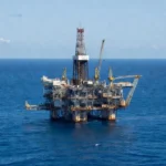 Plataforma de petróleo no mar da costa do Amapá, descoberta da Petrobras