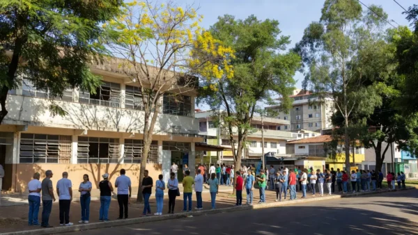 Seção eleitoral em Guará, Brasília, durante dia de votação
