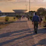 Rua em Brasília com Congresso Nacional durante segundo turno das eleições no DF